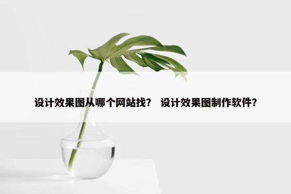 设计效果图从哪个网站找？ 设计效果图制作软件？