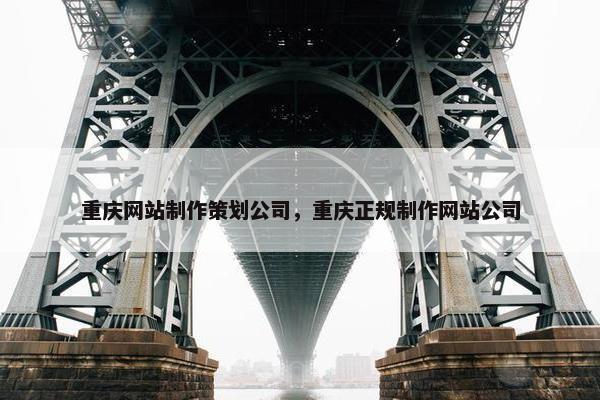 重庆网站制作策划公司，重庆正规制作网站公司