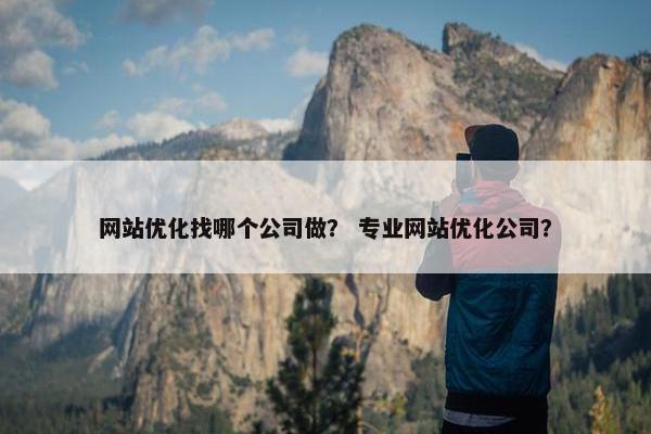 网站优化找哪个公司做？ 专业网站优化公司？