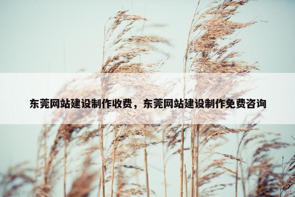 东莞网站建设制作收费，东莞网站建设制作免费咨询