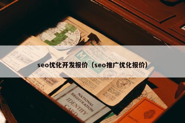 seo优化开发报价（seo推广优化报价）