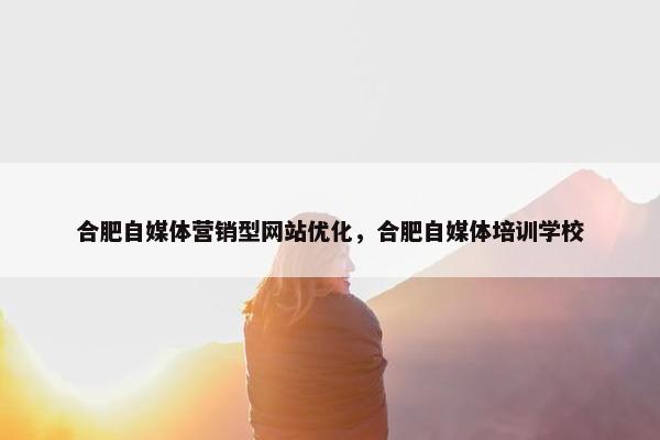 合肥自媒体营销型网站优化，合肥自媒体培训学校