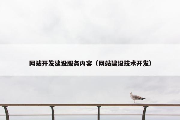 网站开发建设服务内容（网站建设技术开发）