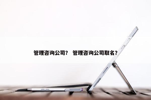 管理咨询公司？ 管理咨询公司取名？