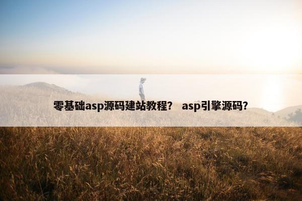 零基础asp源码建站教程？ asp引擎源码？
