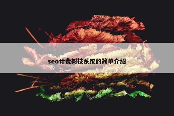 seo计费树枝系统的简单介绍