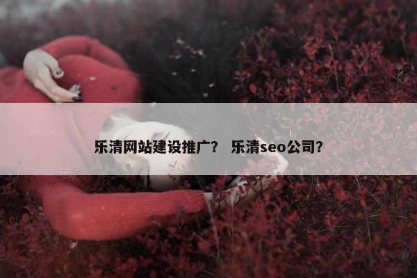 乐清网站建设推广？ 乐清seo公司？
