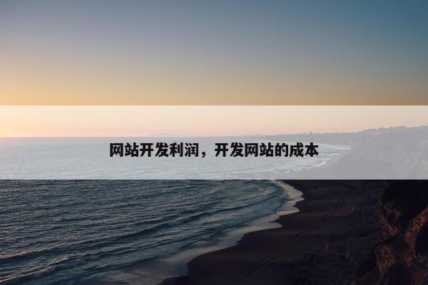 网站开发利润，开发网站的成本