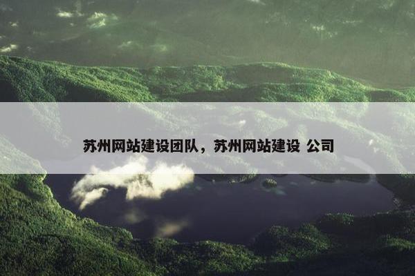 苏州网站建设团队，苏州网站建设 公司