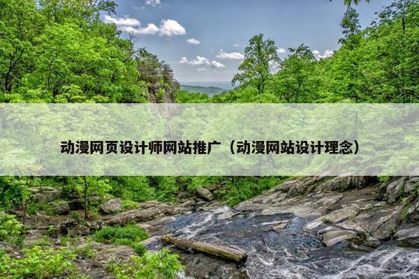 动漫网页设计师网站推广（动漫网站设计理念）