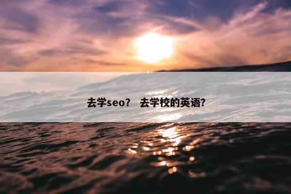 去学seo？ 去学校的英语？