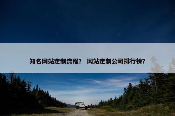 知名网站定制流程？ 网站定制公司排行榜？