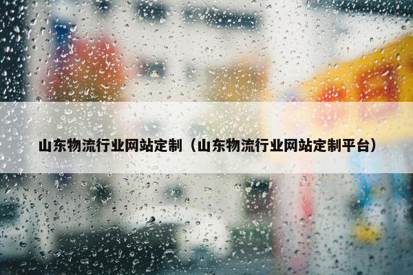 山东物流行业网站定制（山东物流行业网站定制平台）