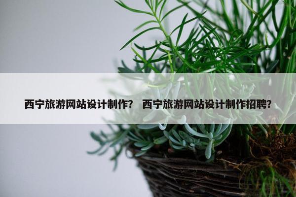 西宁旅游网站设计制作？ 西宁旅游网站设计制作招聘？