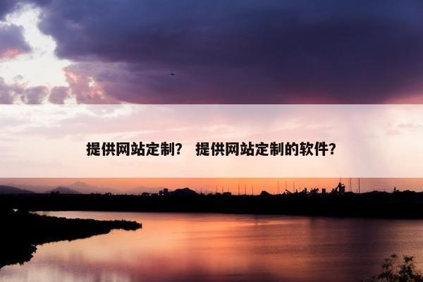 提供网站定制？ 提供网站定制的软件？