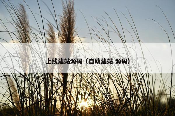 上线建站源码（自助建站 源码）
