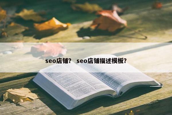 seo店铺？ seo店铺描述模板？