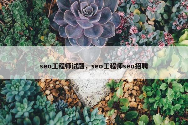 seo工程师试题，seo工程师seo招聘