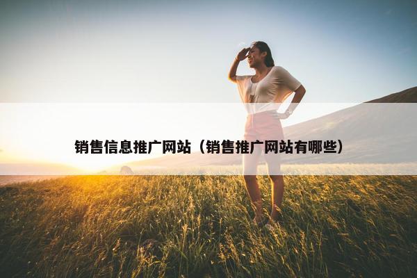销售信息推广网站（销售推广网站有哪些）