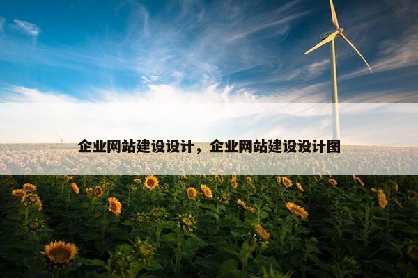 企业网站建设设计，企业网站建设设计图