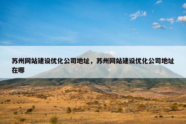 苏州网站建设优化公司地址，苏州网站建设优化公司地址在哪