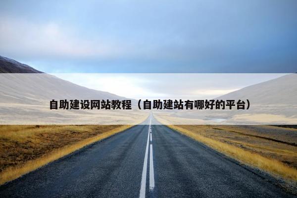 自助建设网站教程（自助建站有哪好的平台）