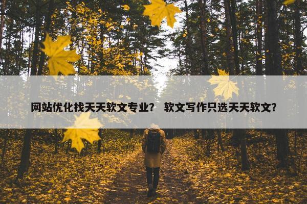 网站优化找天天软文专业？ 软文写作只选天天软文？