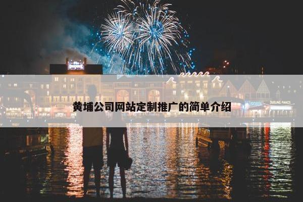 黄埔公司网站定制推广的简单介绍