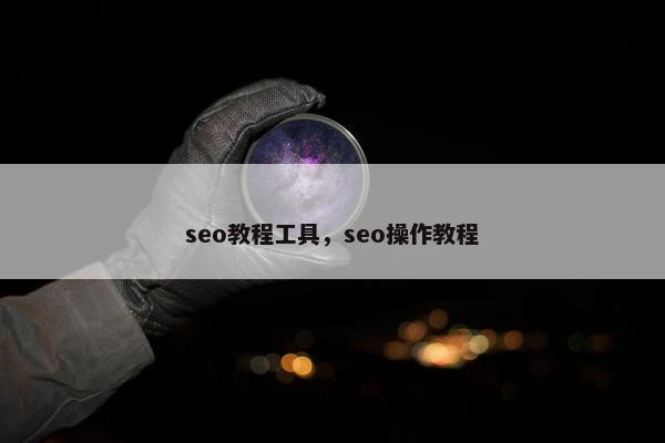 seo教程工具，seo操作教程