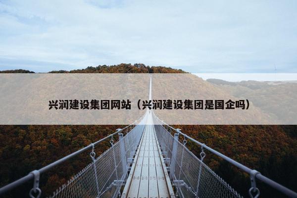 兴润建设集团网站（兴润建设集团是国企吗）