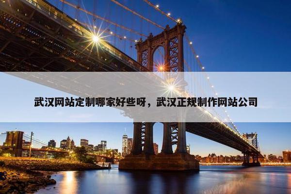 武汉网站定制哪家好些呀，武汉正规制作网站公司