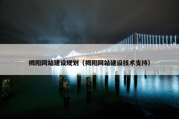揭阳网站建设规划（揭阳网站建设技术支持）