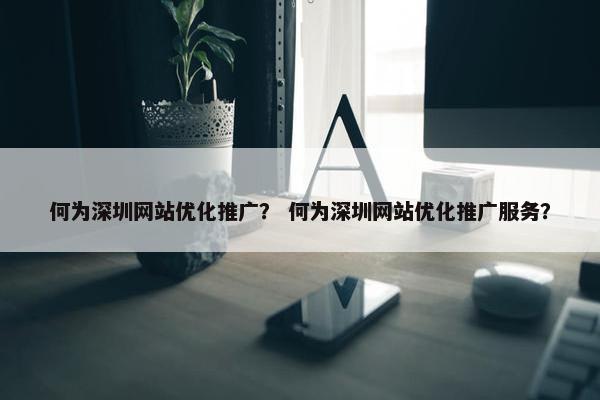 何为深圳网站优化推广？ 何为深圳网站优化推广服务？