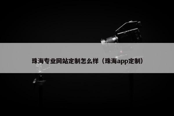 珠海专业网站定制怎么样（珠海app定制）