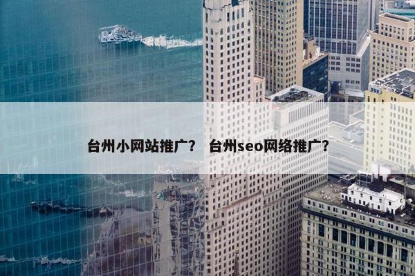台州小网站推广？ 台州seo网络推广？