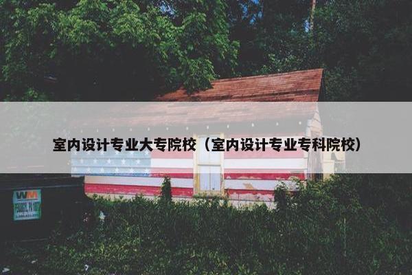 室内设计专业大专院校（室内设计专业专科院校）