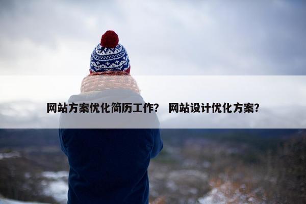 网站方案优化简历工作？ 网站设计优化方案？