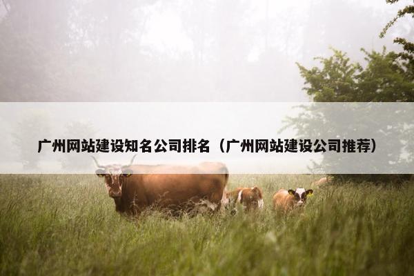 广州网站建设知名公司排名（广州网站建设公司推荐）