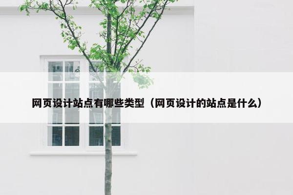 网页设计站点有哪些类型（网页设计的站点是什么）