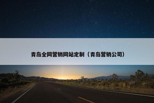 青岛全网营销网站定制（青岛营销公司）