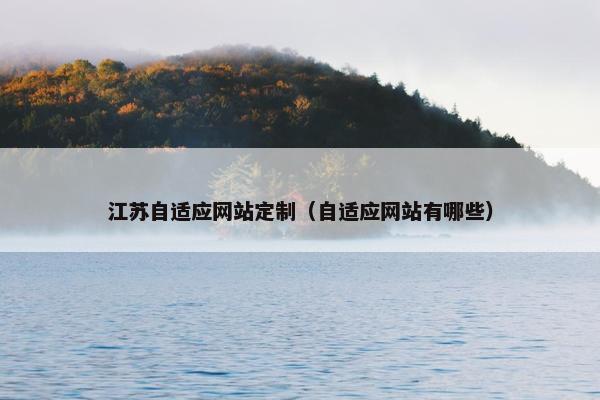 江苏自适应网站定制（自适应网站有哪些）