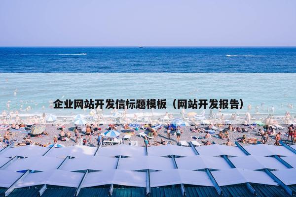 企业网站开发信标题模板（网站开发报告）