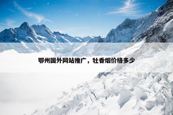 鄂州国外网站推广，牡香烟价格多少