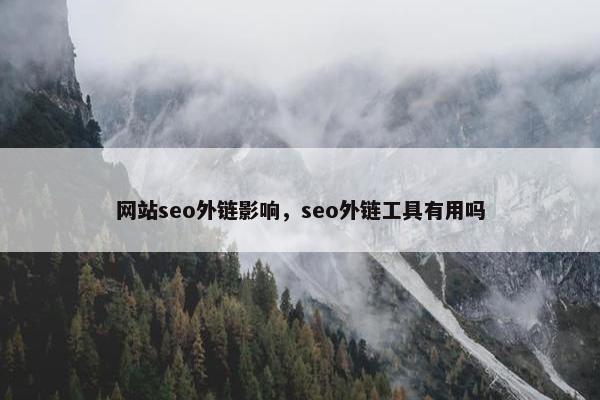 网站seo外链影响，seo外链工具有用吗