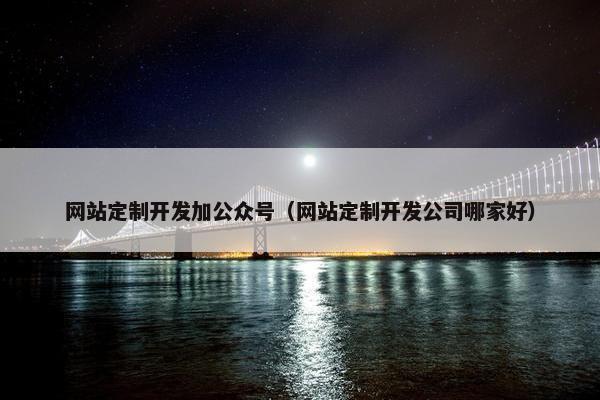 网站定制开发加公众号（网站定制开发公司哪家好）