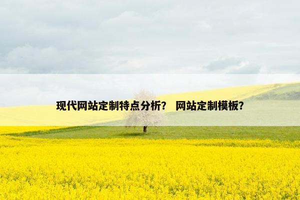 现代网站定制特点分析？ 网站定制模板？