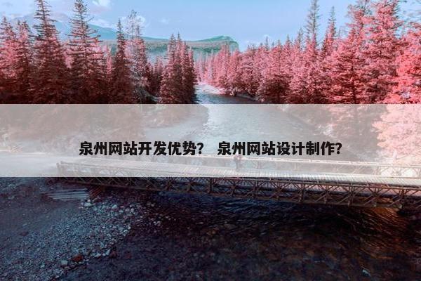 泉州网站开发优势？ 泉州网站设计制作？
