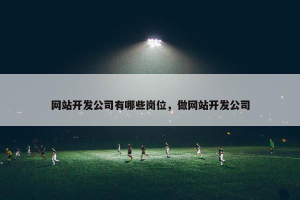 网站开发公司有哪些岗位，做网站开发公司