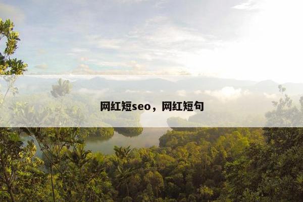 网红短seo，网红短句