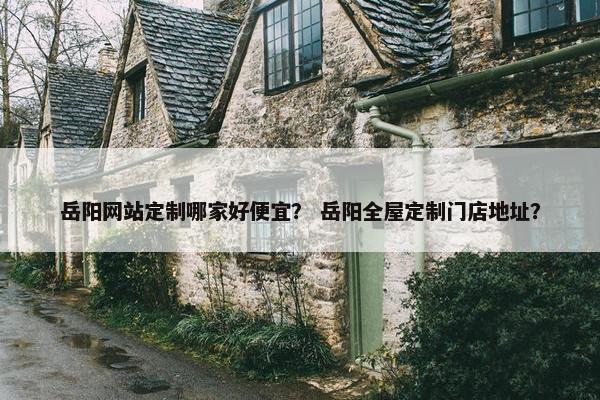 岳阳网站定制哪家好便宜？ 岳阳全屋定制门店地址？